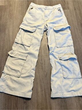 H&M Divided Neutral Beige Cargo Pants